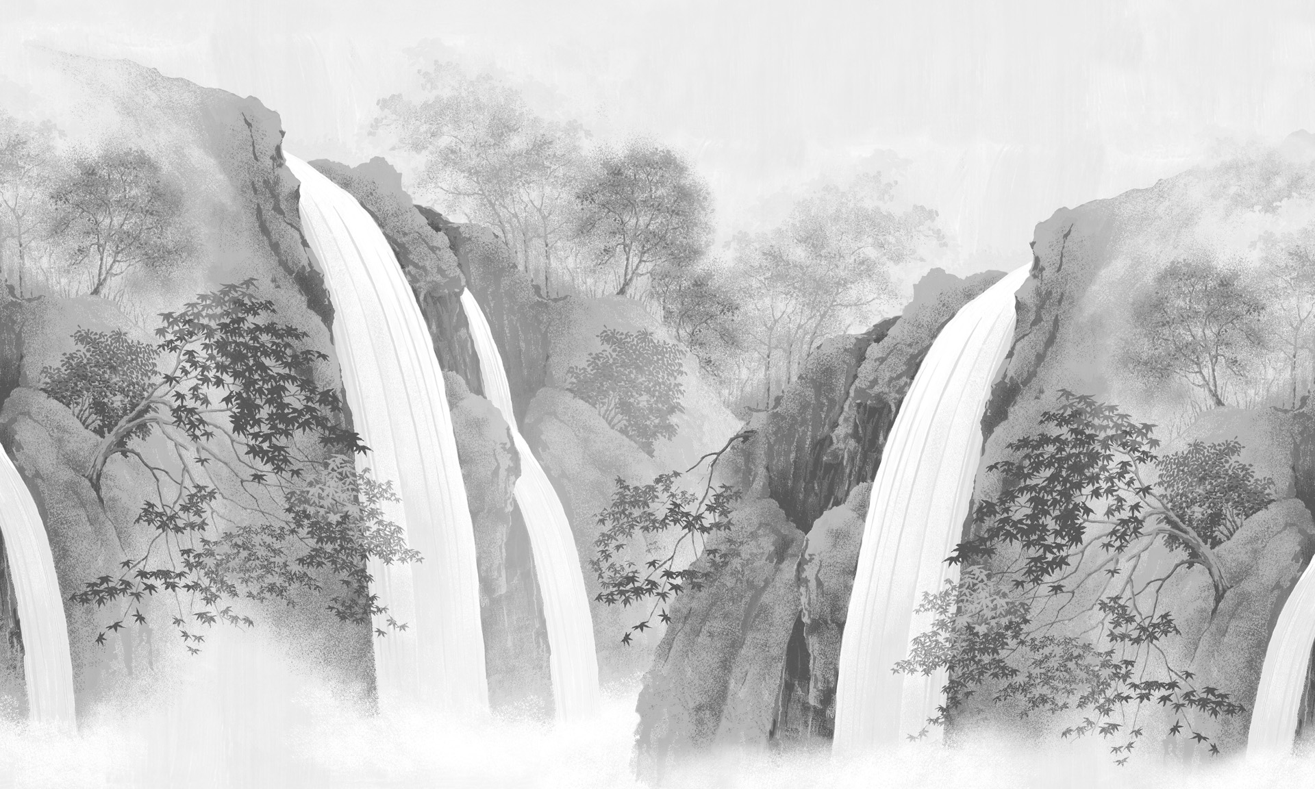 Панно Loymina Пейзаж Водопад ART5 011 3×5